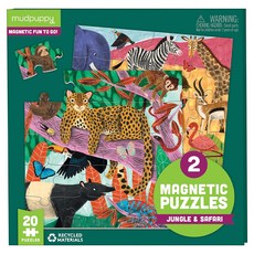 mudpuppy 磁性拼圖 非洲叢林探險, 1個, 20片