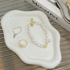 Allprism 現代雲朵託盤收納盒, 白色