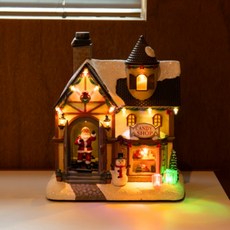 聖誕禮物 LED氣氛燈 擺件 室內裝飾品 聖誕老人糖果店, 混合色, 1個