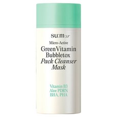 숨37도 마이크로액티브 그린 비타민B3 버블톡스 팩 클렌저 마스크 100ml, 1개입, 1개
