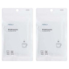 FaSoLa 一次性天然玉米纖維茶包袋/滷包袋 抽線款, 白色, 2組