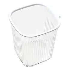 樂居家 質感壓圈垃圾桶 方正型, 透明白