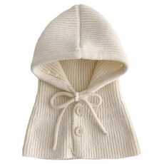 KIZTREE 兒童針織雙鈕扣巴拉克拉瓦連帽圍脖 DM-164