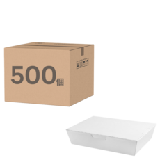 ONEFU 三點自扣全白特中大, 500個裝, 1箱