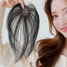 여성용 원핀 꽃망 피스 정수리 부분가발 W2056 망 5 x 5 cm 정수리 18cm, 자연검정, 1개