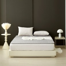 더안 스마트 IOT 시어서커 탄소 전기요 DHE-D7025, 그레이, 퀸_분리난방(150X200CM) 그레이, 퀸_분리난방(150X200CM)