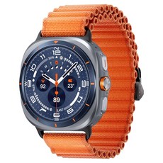 SPACE SHIELD Galaxy Watch 相容掛鉤式越野織物尼龍錶帶, 1個, 橘色