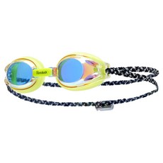 runiduck 兒童青少年鏡面布料塗層泳鏡, 萊姆綠, 1個