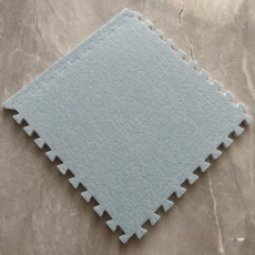 Happymind 亞麻地板自黏拼接地墊, 混色藍, 6個