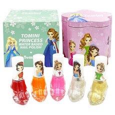 Tomini 公主水性指甲油5件組, 1套, 薄荷綠