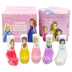 Tomini 公主水性指甲油5件組, 1套, 粉紅色