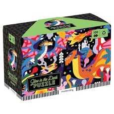 mudpuppy 夜光拼圖 魔法龍, 1個, 100片