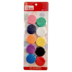 DEFU Cumat 圓形平面塑膠黑板磁鐵 1, 混和顏色