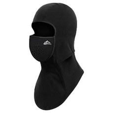 冬季摩托車滑雪板刷毛巴拉克拉瓦頭套, 黑色, 1個