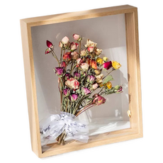 真味 堅固實用可裝飾乾燥花相框, 1個, 木色10