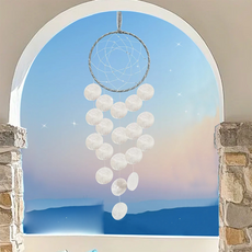 捕夢網DIY套組 圓月貝殼, 灰色