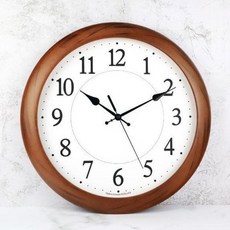 HotClock 400mm 高級木紋胡桃木壁鐘, 復古棕色