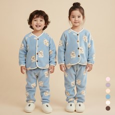 Kids Day High Teddy 睡眠睡衣上下套裝