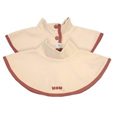 젤리맘 유아용 순면 양면 넥워머 턱받이, 버건디 베이지, 1개, 1개입