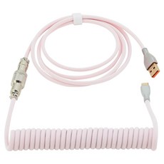 지클릭커 코일형 Type C 키보드 커넥터 C타입 항공케이블, 1개, 150cm