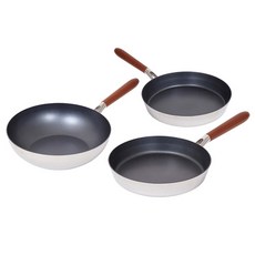 Altenbach 電磁爐松木全五層完美3件組, 單一顏色, 1套, 平底鍋 24cm + 平底鍋 28cm + 炒鍋 28cm