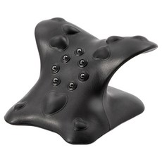 Sel-living 磁吸頸椎伸展指壓支撐頸枕 黑色, 1個