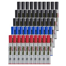 Lineplus Pentech 方形筆尖白板筆 黑色 30入 + 藍色 10入 + 紅色 10入 組, 黑色, 藍色, 紅色, 1套