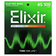 엘릭서 스트링 기타줄 베이스 니켈 나노웹 4 String Light Long Scale, 혼합색상, 14052