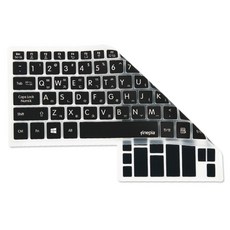 파인피아 삼성 NT751XGK / NT750XGR / NT750XGQ용 미타공 문자인쇄 노트북 키스킨, 블랙, 1개