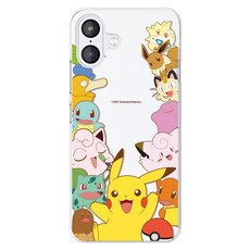 코쿼드 포켓몬스터 패턴 클리어 휴대폰 케이스