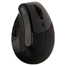 지클릭커 오피스프로 듀얼 휠마스터 버티컬 LCD 블루투스 무소음 무선 마우스, 블랙, OP75