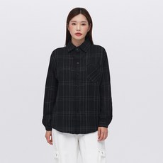 Elsso 女款寬鬆版格紋襯衫