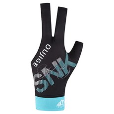 Glowus 撞球手套 左手, 黑藍色 彈力款, 1個