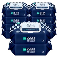 모나리자 내추럴 프리미엄 물티슈 캡형, 80g, 70매, 10개