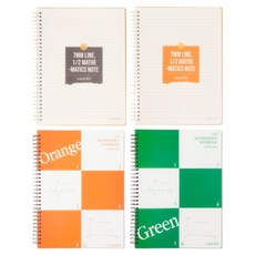 STUDIO EIGHT 數學筆記本 2分割 2p + 6分割 2p 套組, 隨機出貨, 1套