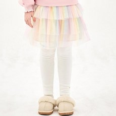 JELISPOON 兒童極光亮片紗裙刷毛內搭褲