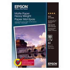 EPSON 噴墨專用 高磅數 霧面 相紙 S041256, A4, 50個