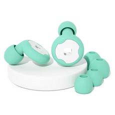 DKONE 日常漂亮防噪音耳塞 綠色 1.3 x 1.5 cm, 1個, 2入