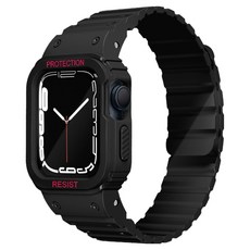 iMall Apple Watch 一體式保護殼磁吸錶帶, 1個, 黑色