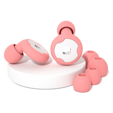 DK ONE 日常款漂亮防噪音耳塞 粉紅色 1.3 x 1.5 cm, 1個, 2入