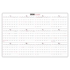 두문 한눈에 보는 2026년 대형 연간 1월~12월 캘린더 붙이는 화이트보드 네모형, 시트지