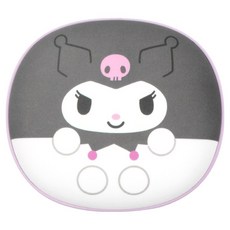 로이체 산리오 캐릭터즈 양변발열 원터치 충전식 휴대용 손난로 보조배터리 + 스트랩 + 파우치 세트, 쿠로미, SAN-RHW-D-KU