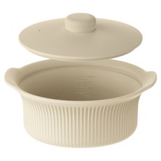 티지엠 플리츠 실리콘 찜기, 오트밀 베이지, 1개, 600ml
