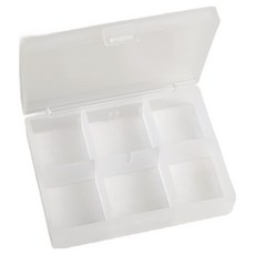 비즈 6칸 보관함, 1개, 투명