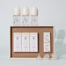 Haenim 喜臨 PA奶瓶三入組禮盒, 媽媽的奶油白組合, 1套, 150ml