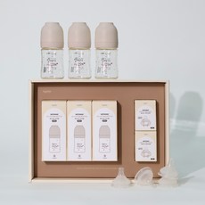 Haenim 喜臨 奶瓶PA三入組禮盒, 媽媽的乳霜米色套組, 1套, 150ml