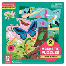 mudpuppy 磁性拼圖 昆蟲蝴蝶, 1個, 20片