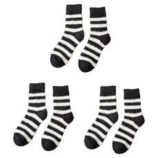 비아워게스트 남성용 수면 롱 무압박 줄무늬 양말 3켤레