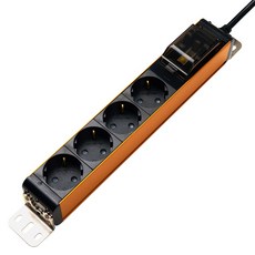Boedam Server Tab 漏電斷路鋁製高容量4孔延長線, 金色, 1個, 1.5m