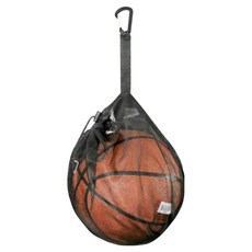 라운듀 농구공가방 매쉬 가방걸이 축구공가방, 블랙, 1개